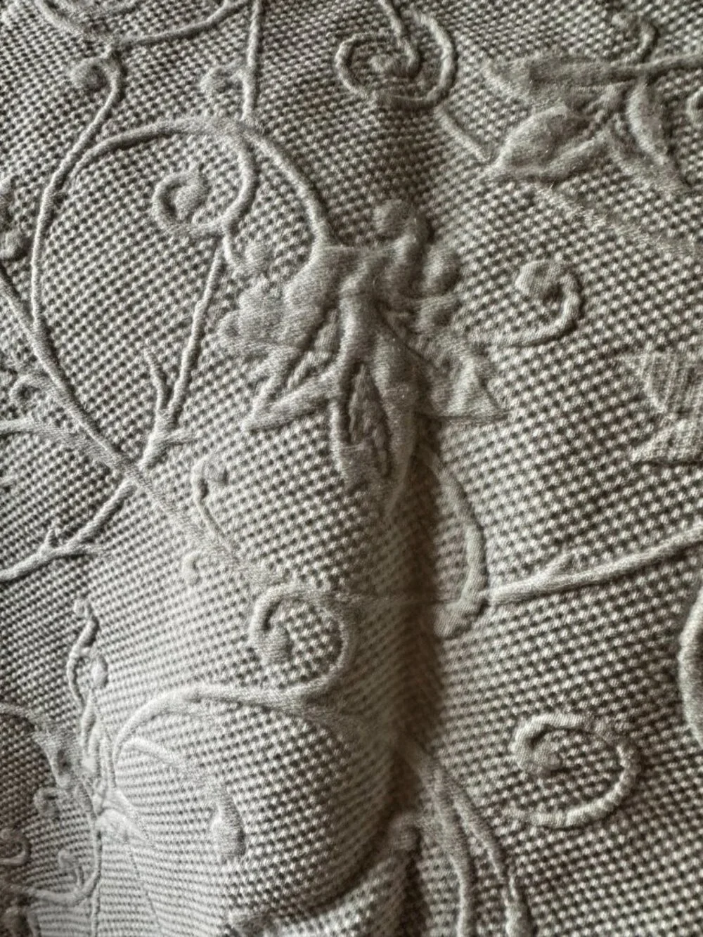 Cotton Portugal Matelasse Coverlet & Shams White Floral Bedspread Queen 88x96